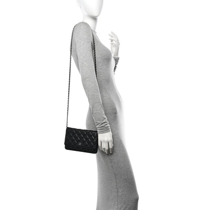 Chanel Caviar Quilted Wallet on Chain WOC Black 2 of 11