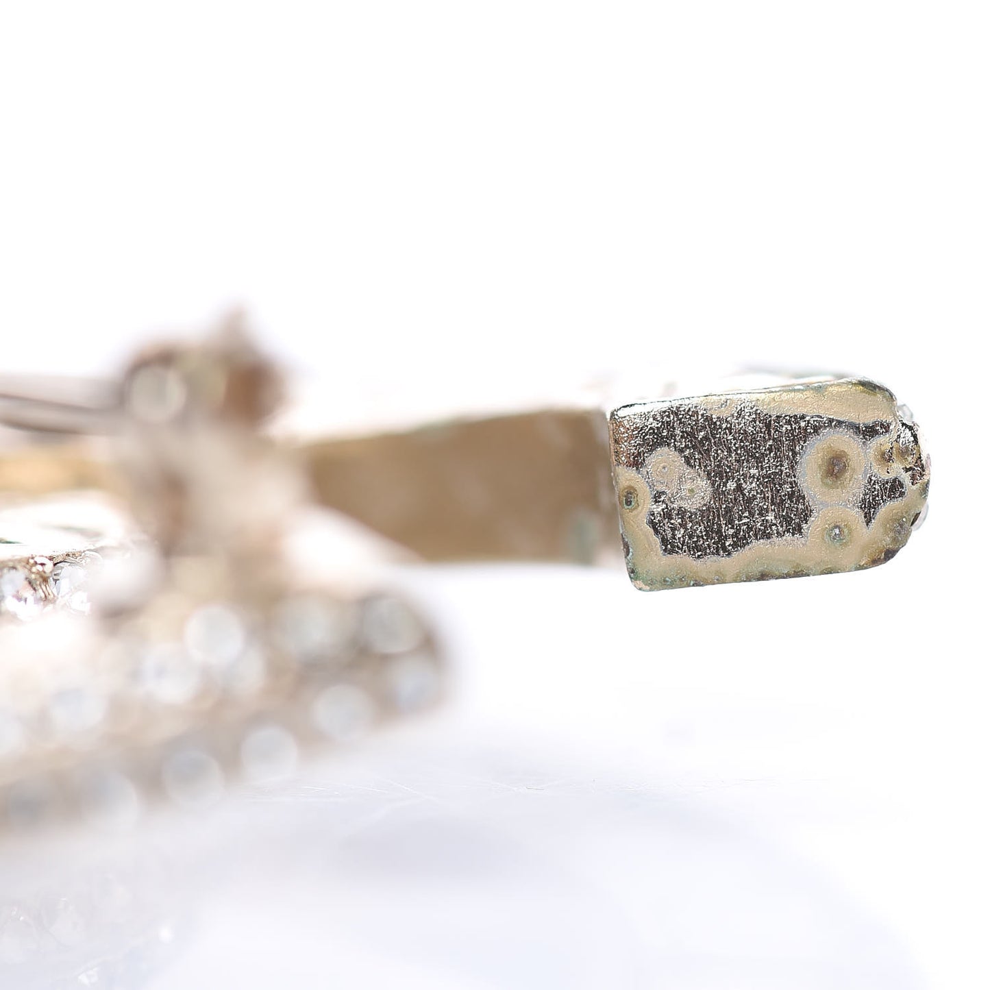 Baguette Crystal CC Brooch Gold