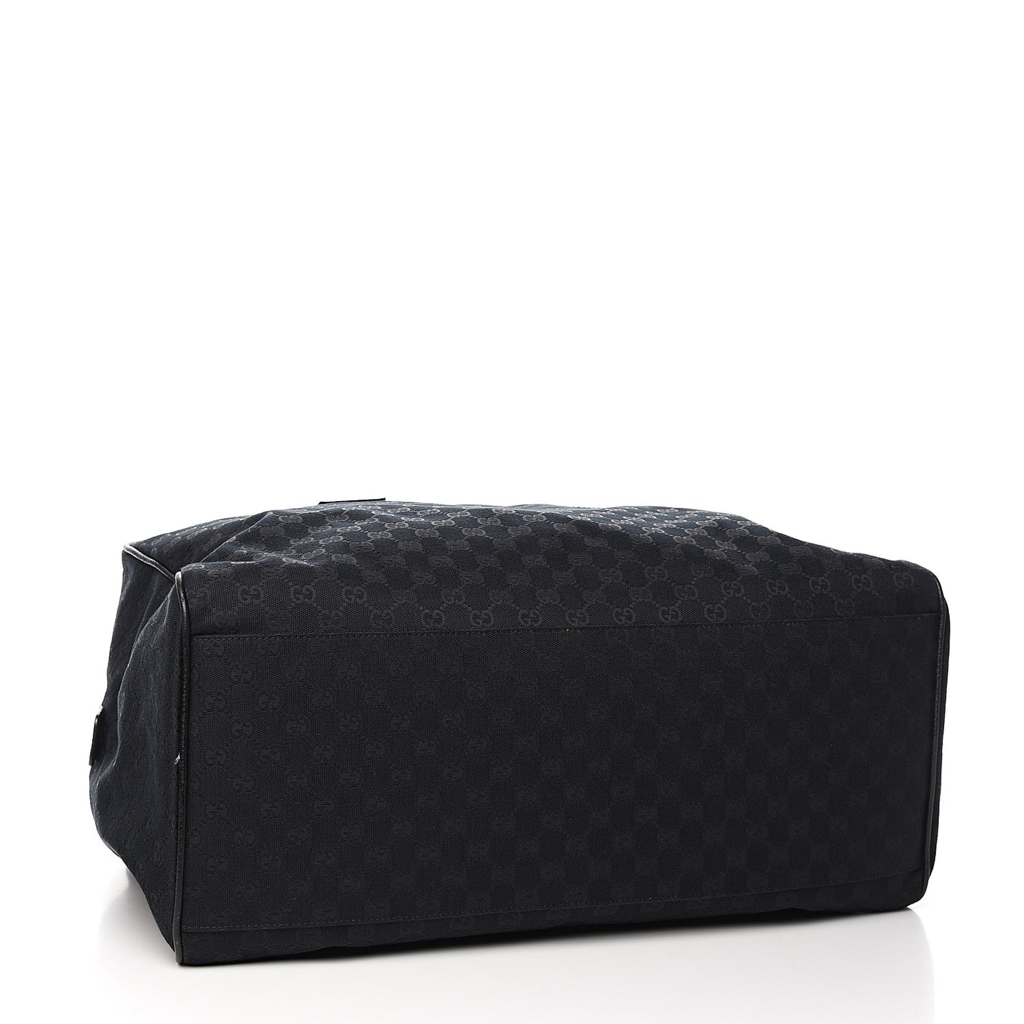 GG Monogram Web Large Collapsible Carry On Duffle Bag Black