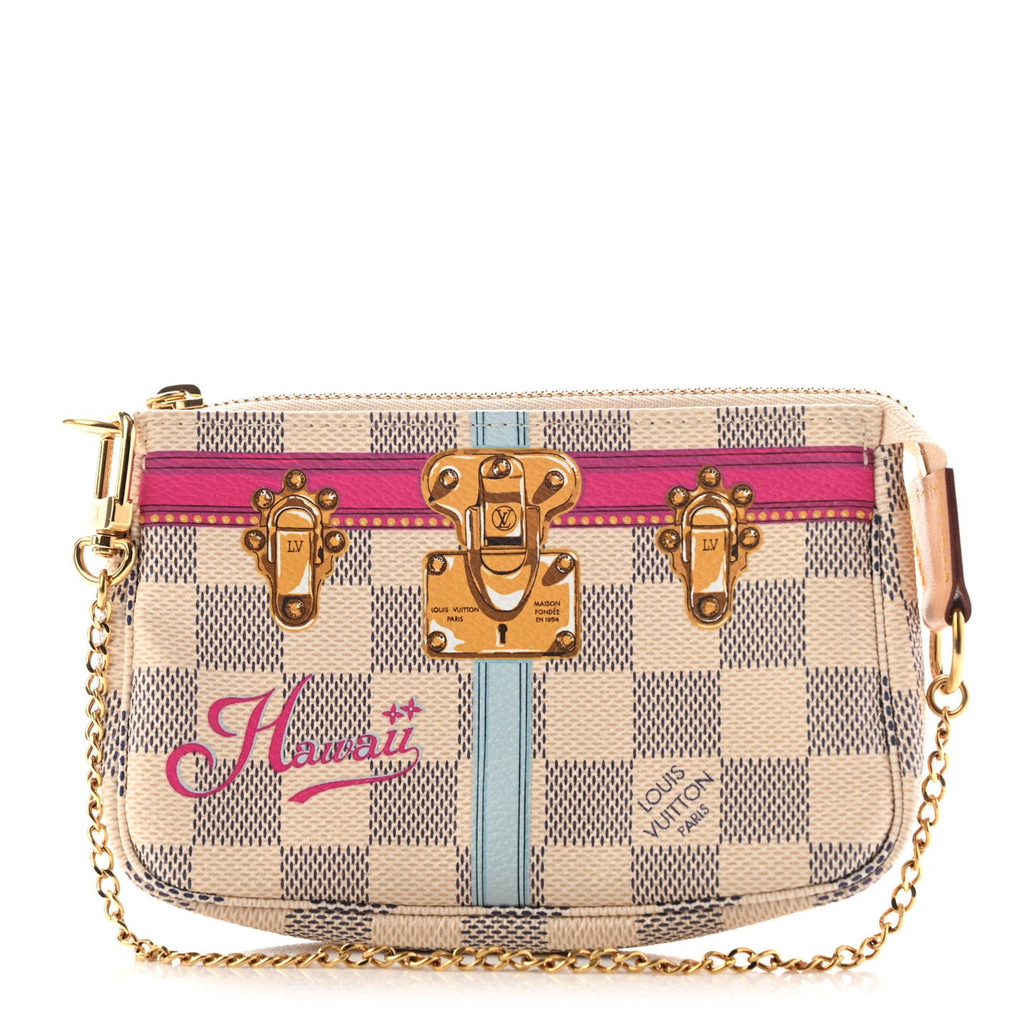 Damier Azur Summer Trunks Hawaii Mini Pochette Accessories