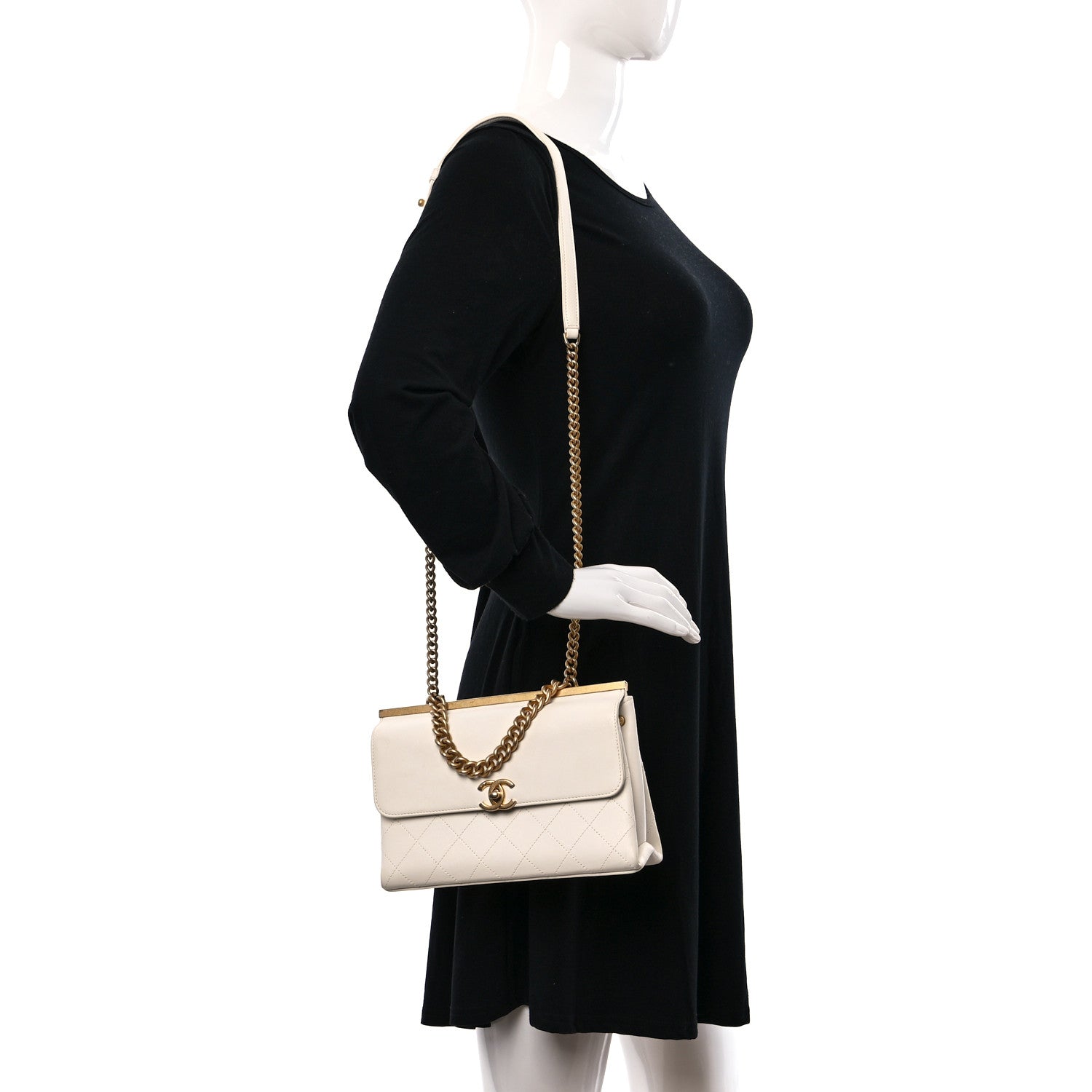 Chanel Lambskin Stitched Coco Luxe Small Flap Beige 2 of 17