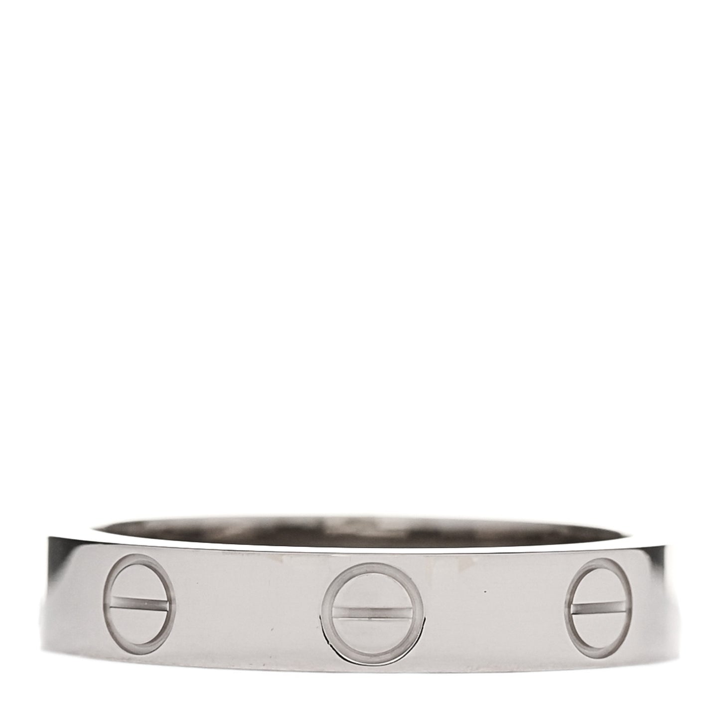 18K White Gold 3.5mm LOVE Wedding Band Ring 50 5.25