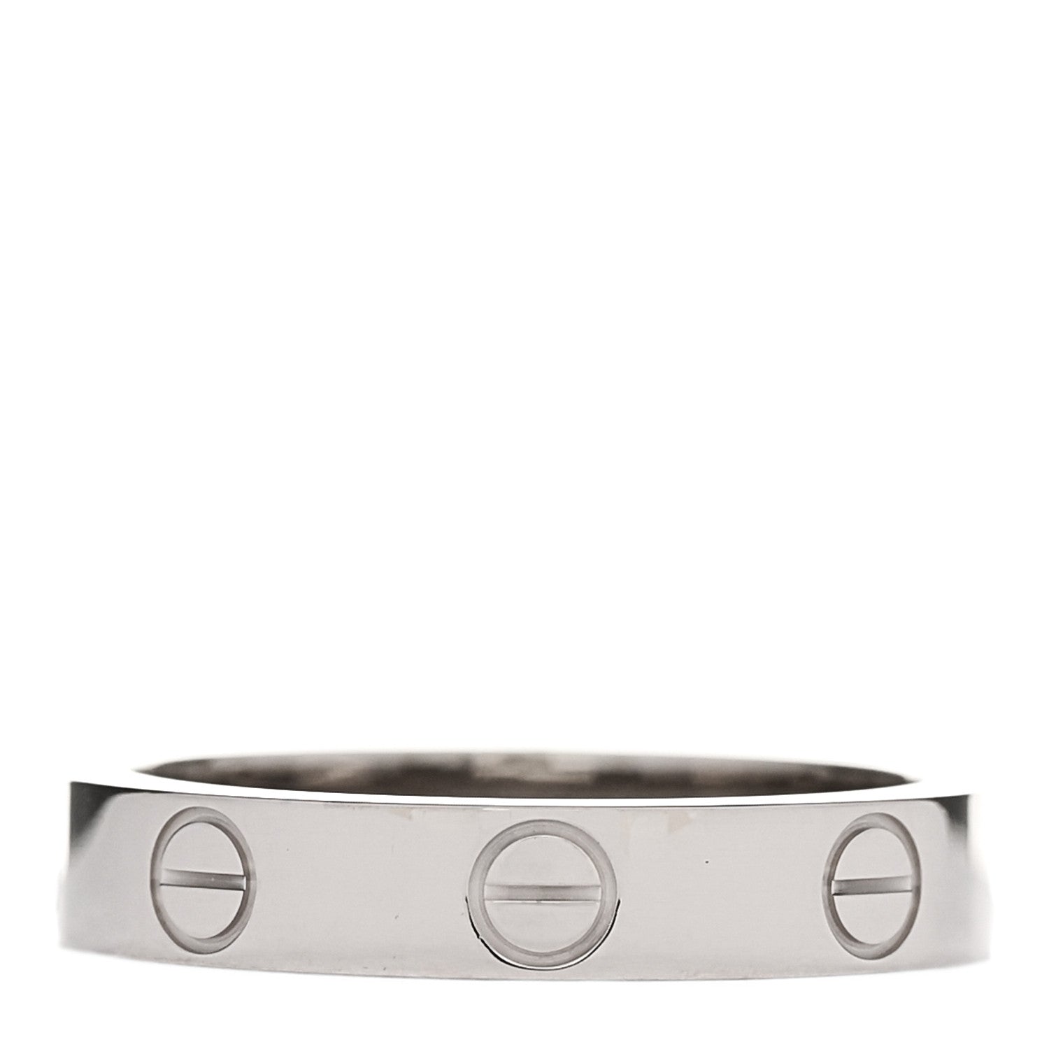 Cartier 18K White Gold 3.5mm LOVE Wedding Band Ring 50 5.25 3 of 4