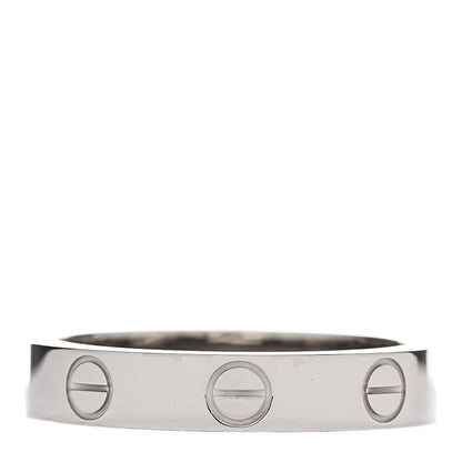 Cartier 18K White Gold 3.5mm LOVE Wedding Band Ring 50 5.25 3 of 4