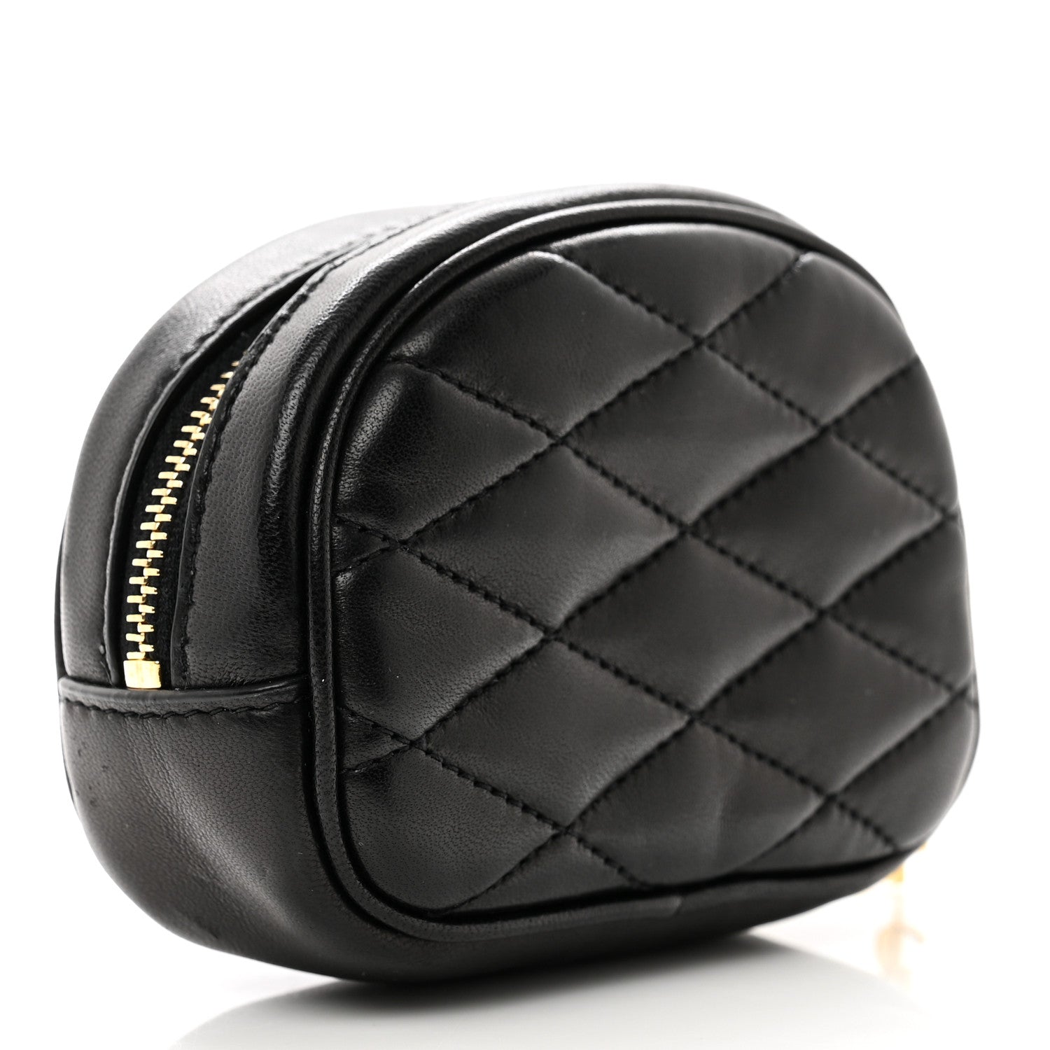 Saint Laurent Lambskin Quilted Lolita Cosmetic Pouch Black 3 of 7