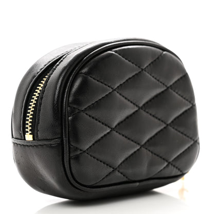 Saint Laurent Lambskin Quilted Lolita Cosmetic Pouch Black 3 of 7
