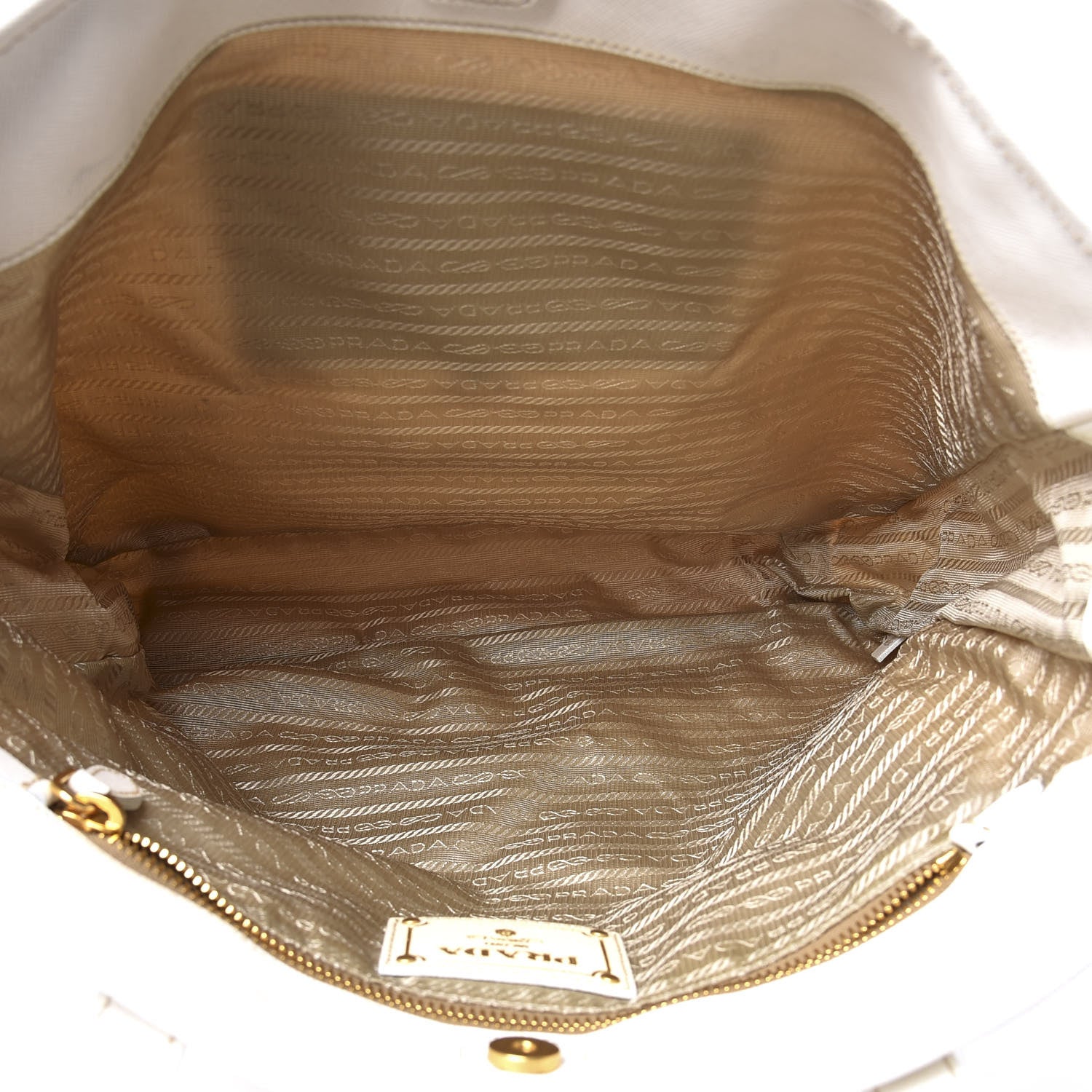 Prada Tessuto Nylon Oro Tote White 4 of 11