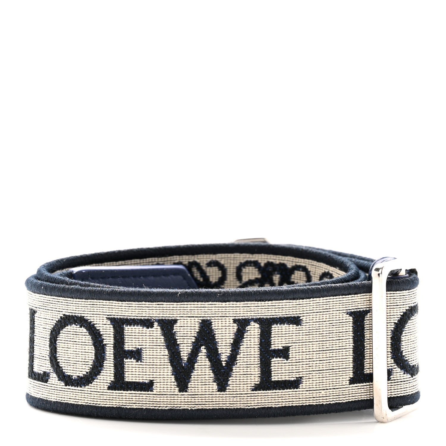 Loewe X HOWLS MOVING CASTLE Calfskin Calcifer Jacquard Anagram Strap Blue 2 of 8