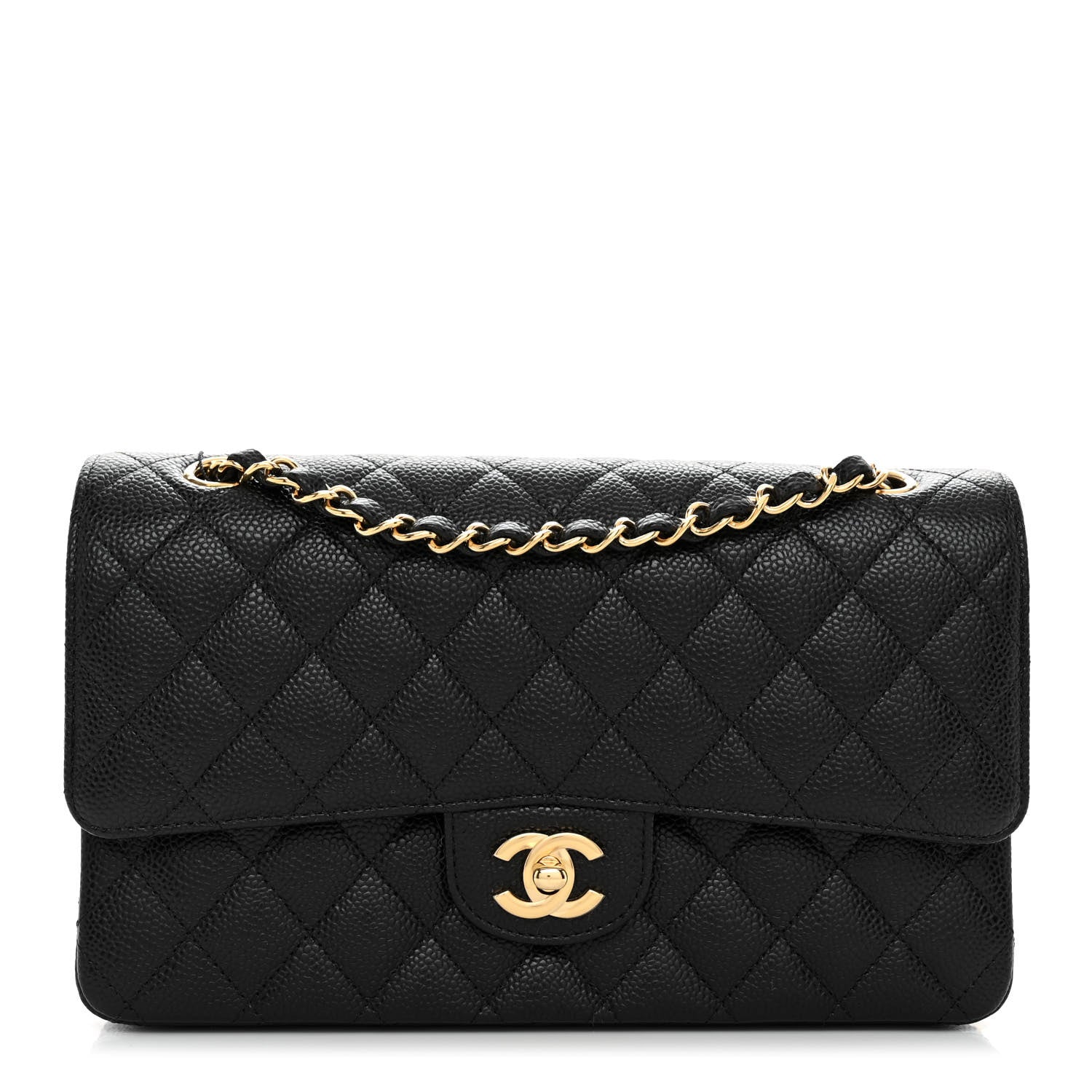 Chanel Caviar Quilted Medium Double Flap Black 1 of 11