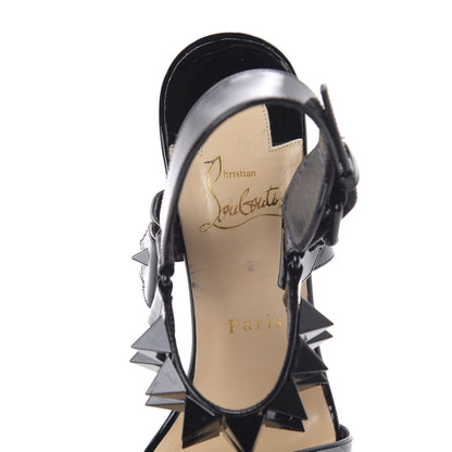 Christian Louboutin Patent Miziggoo Spiked 120 Sandals 37.5 Black 7 of 7