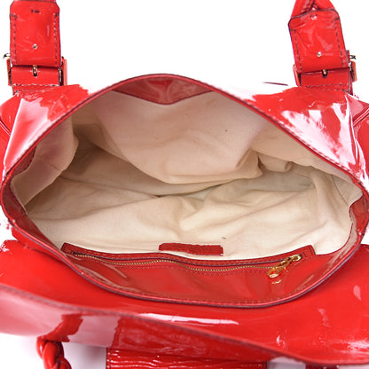 Valentino Garavani Patent Large Histoire Red 5 of 25