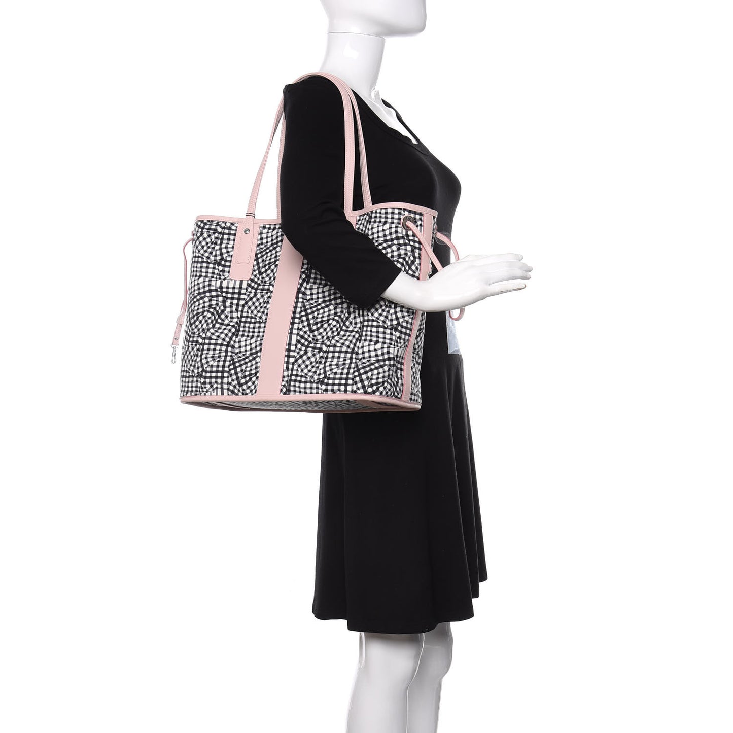 Visetos Medium Liz Reversible Shopper Tote White Powder Pink