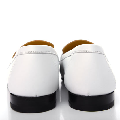 Hermes Calfskin Womens Paris Loafers 38.5 White Bois De Santal 7 of 11