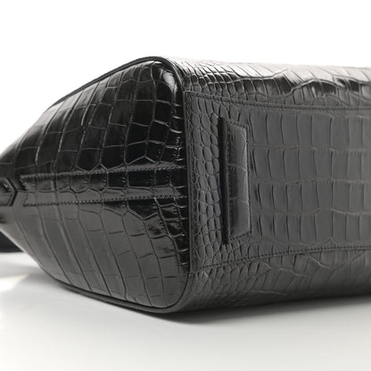 Givenchy Calfskin Crocodile Embossed Small Antigona Black 9 of 10