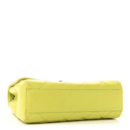 Chanel Lambskin Quilted CC Single Flap Green 4 of 14