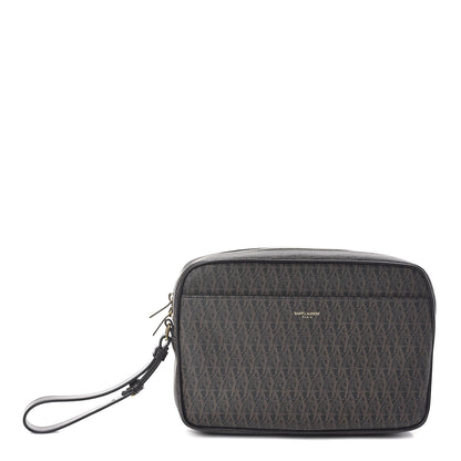 Saint Laurent Toile Classic Monogram Wash Bag Black Lino 1 of 10