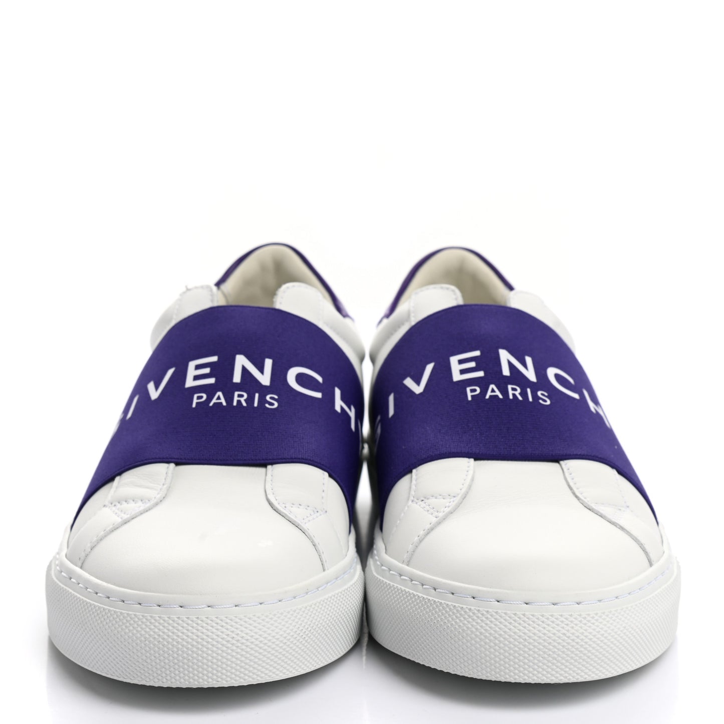 Calfskin Band Logo Womens Urban Street Sneakers 37.5 Orchid Purple