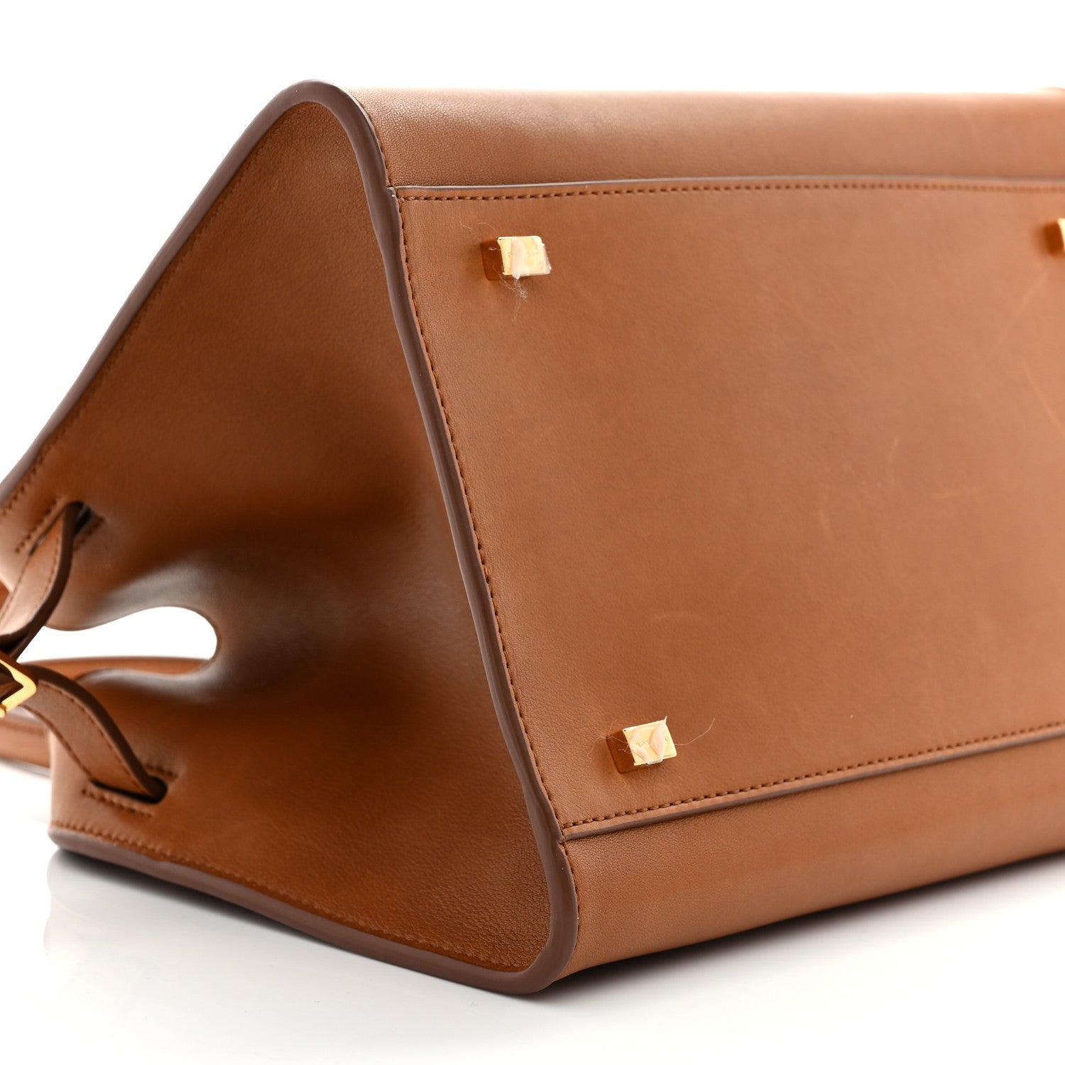 The Row Polished Saddle Calfskin Soft Margaux 10 Bag Cuir 9 of 15