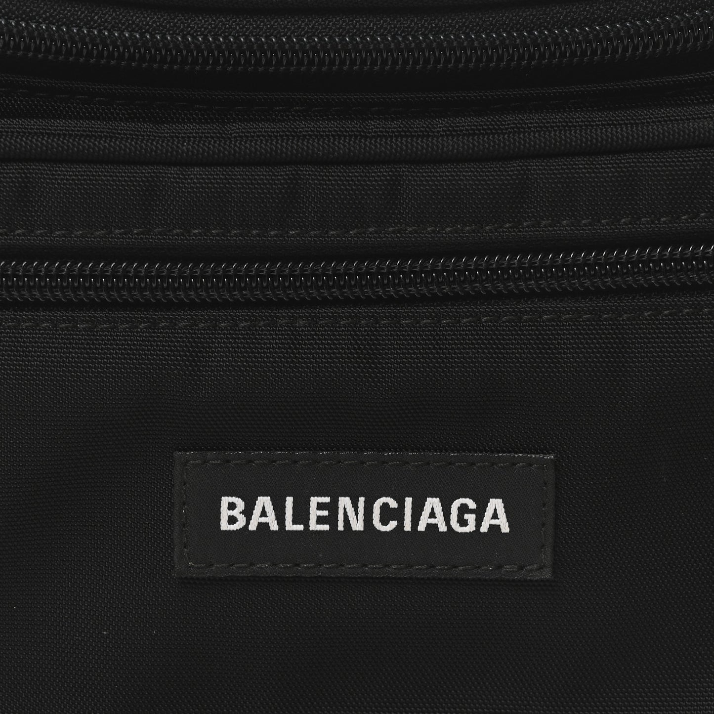 Nylon Canvas Logo Explorer Beltpack Black White