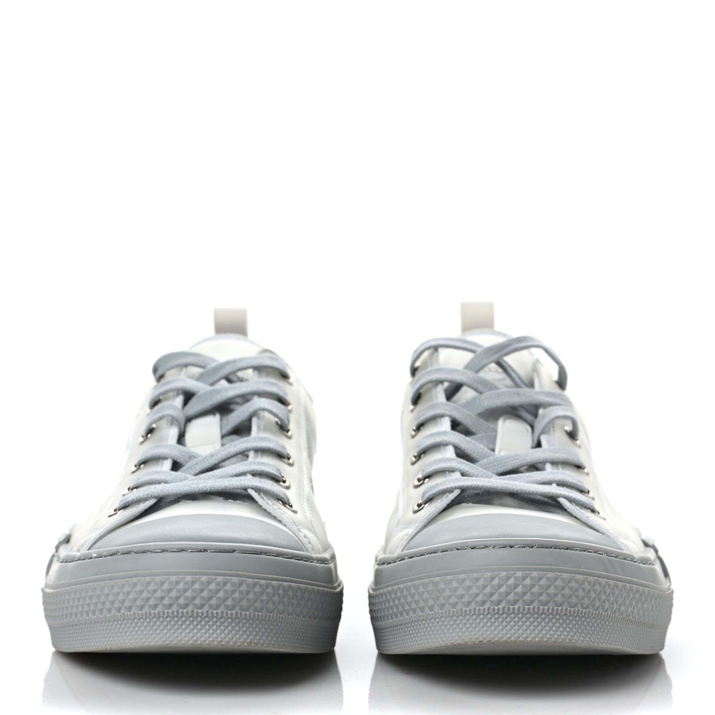Technical Canvas Oblique Mens B23 Low Top Sneaker 43 43 White Grey