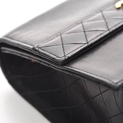 Chanel Lambskin Quilted Shoulder Flap Bag Black 16 of 34