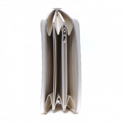 Louis Vuitton Shiny Calfskin Damier Facette Zippy Wallet Creme 6 of 8
