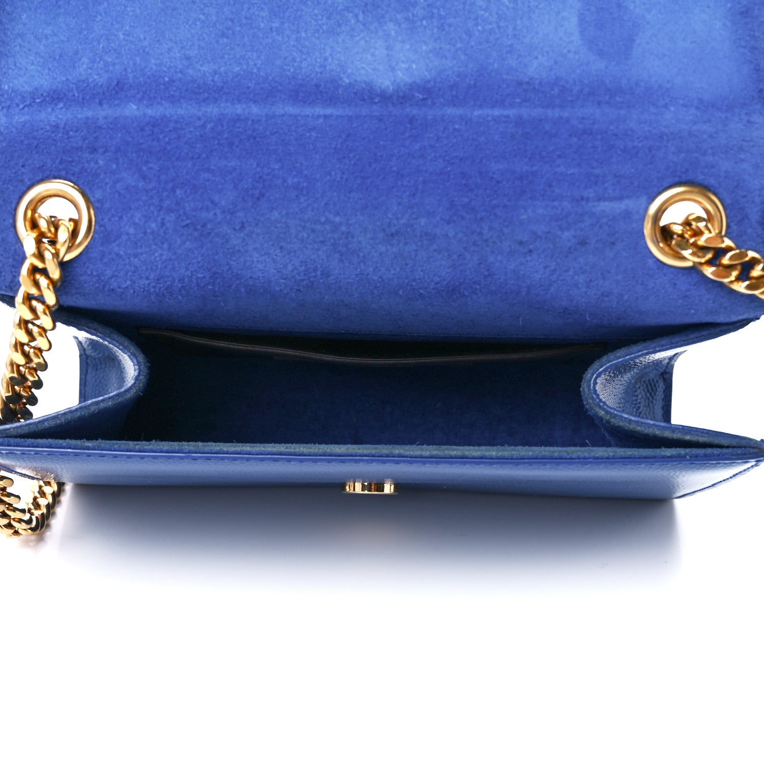 Saint Laurent Grain De Poudre Small Classic Monogram Kate Satchel Royal Blue 5 of 13