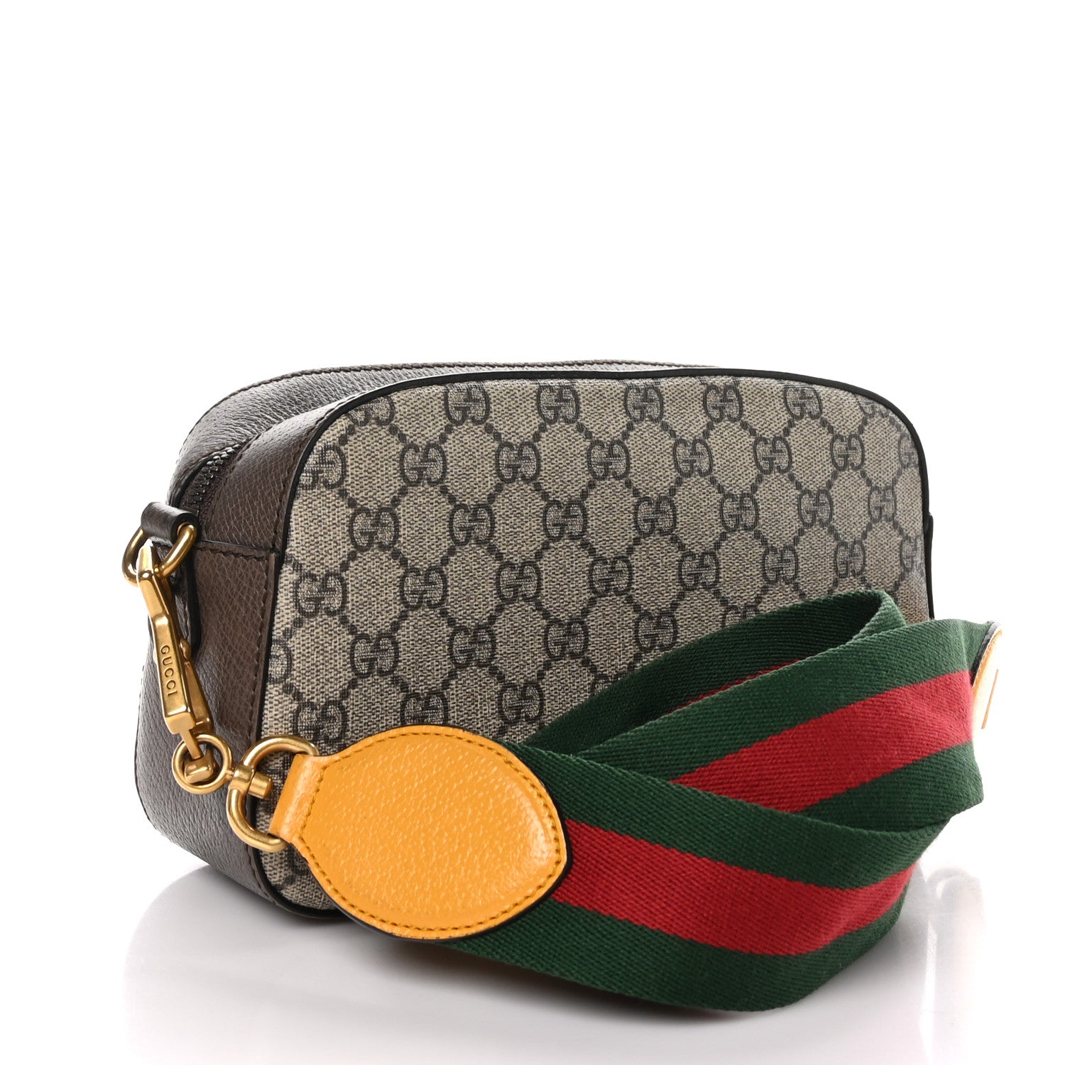 Gucci GG Supreme Monogram Web Neo Vintage Shoulder Bag Beige New Acero Crop 3 of 9