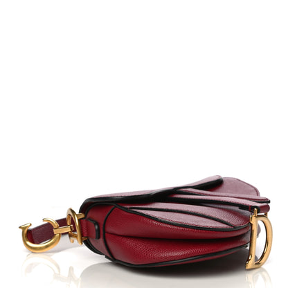 Christian Dior Grained Calfskin Mini Saddle Bag Red 5 of 8