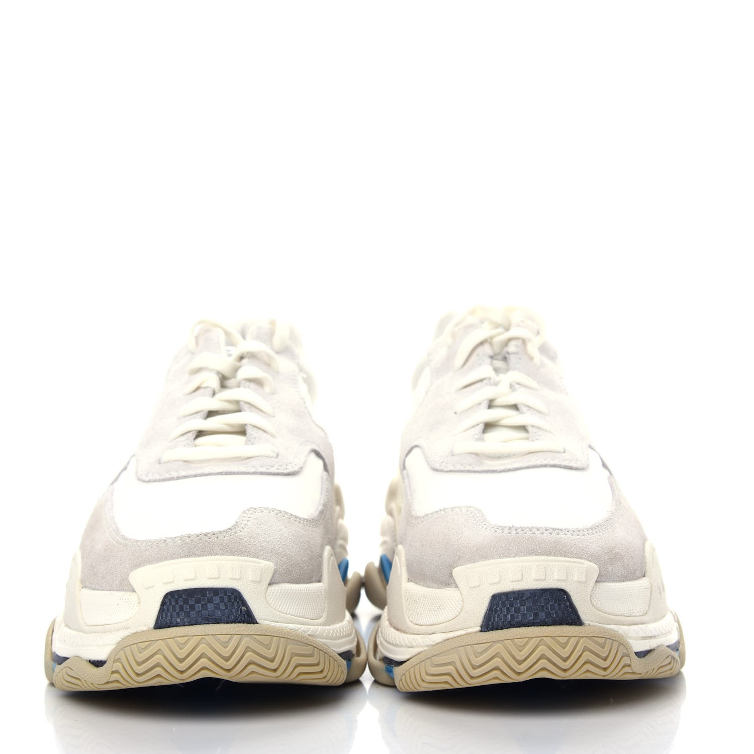 Balenciaga Nylon Suede Womens Triple S 2.0 Sneakers 42 Blue Multicolor 2 of 11