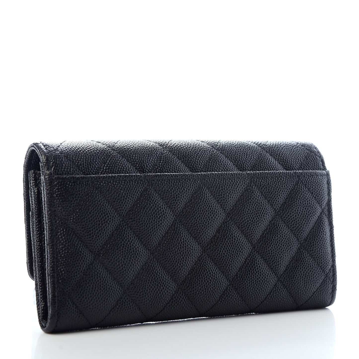 Caviar Quilted Medium Golden Class Wallet Black