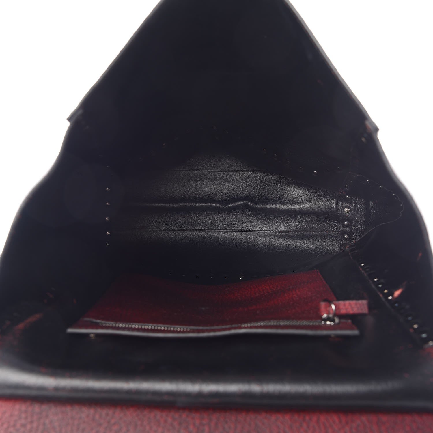 Versace Grained Calfskin Palazzo Studded Backpack Rosso Nero Black 5 of 10