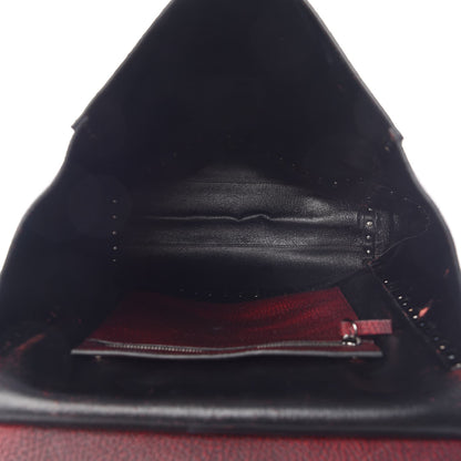 Versace Grained Calfskin Palazzo Studded Backpack Rosso Nero Black 5 of 10