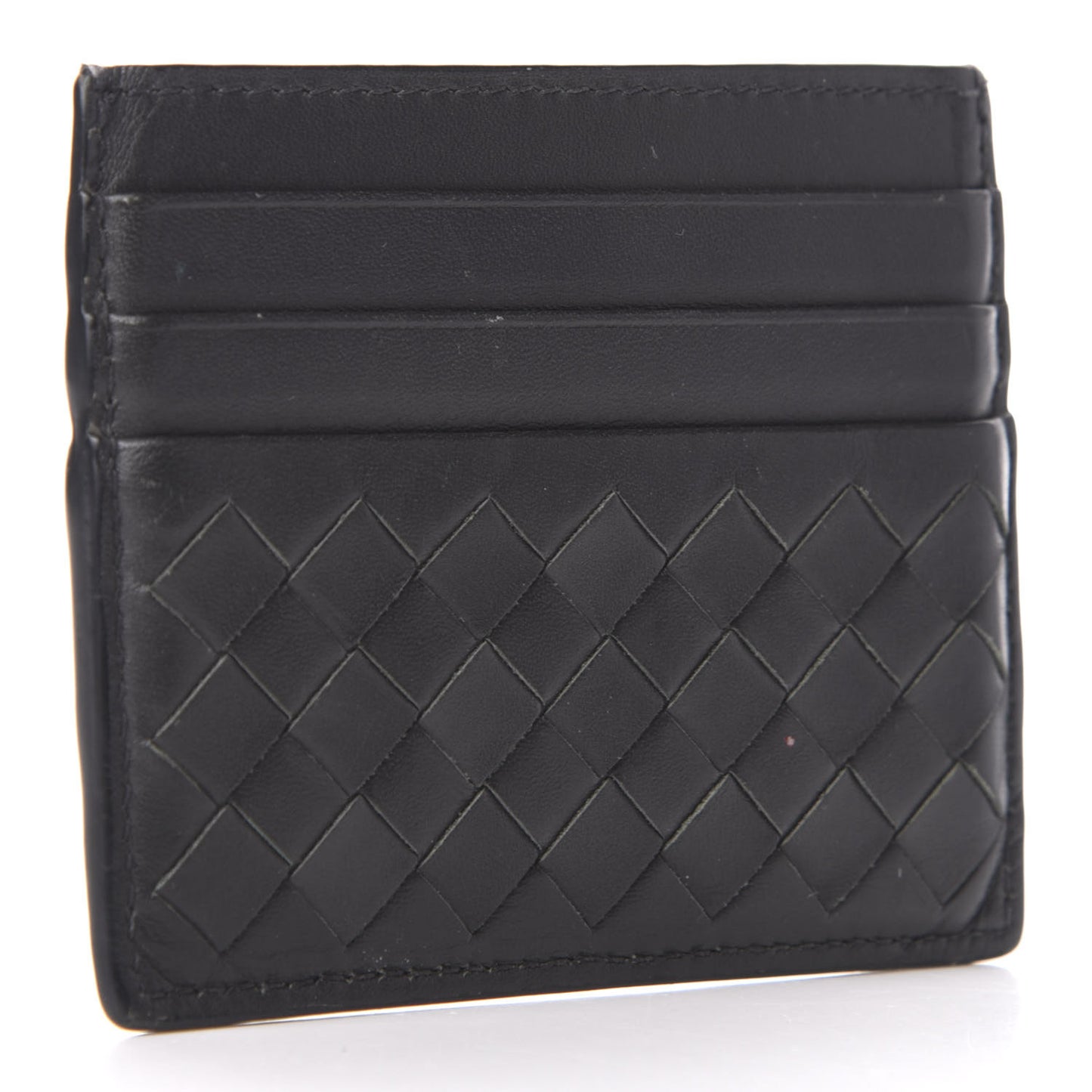 Nappa Intrecciato Card Holder Black