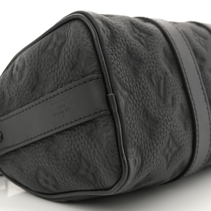 Louis Vuitton Monogram Taurillon Keepall Bandouliere 25 Black 7 of 8