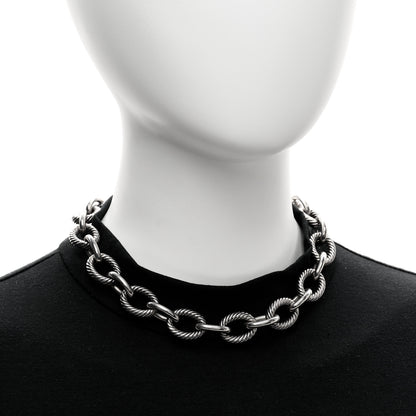 David Yurman Sterling Silver 17mm Large Oval Link Necklace 2 of 4