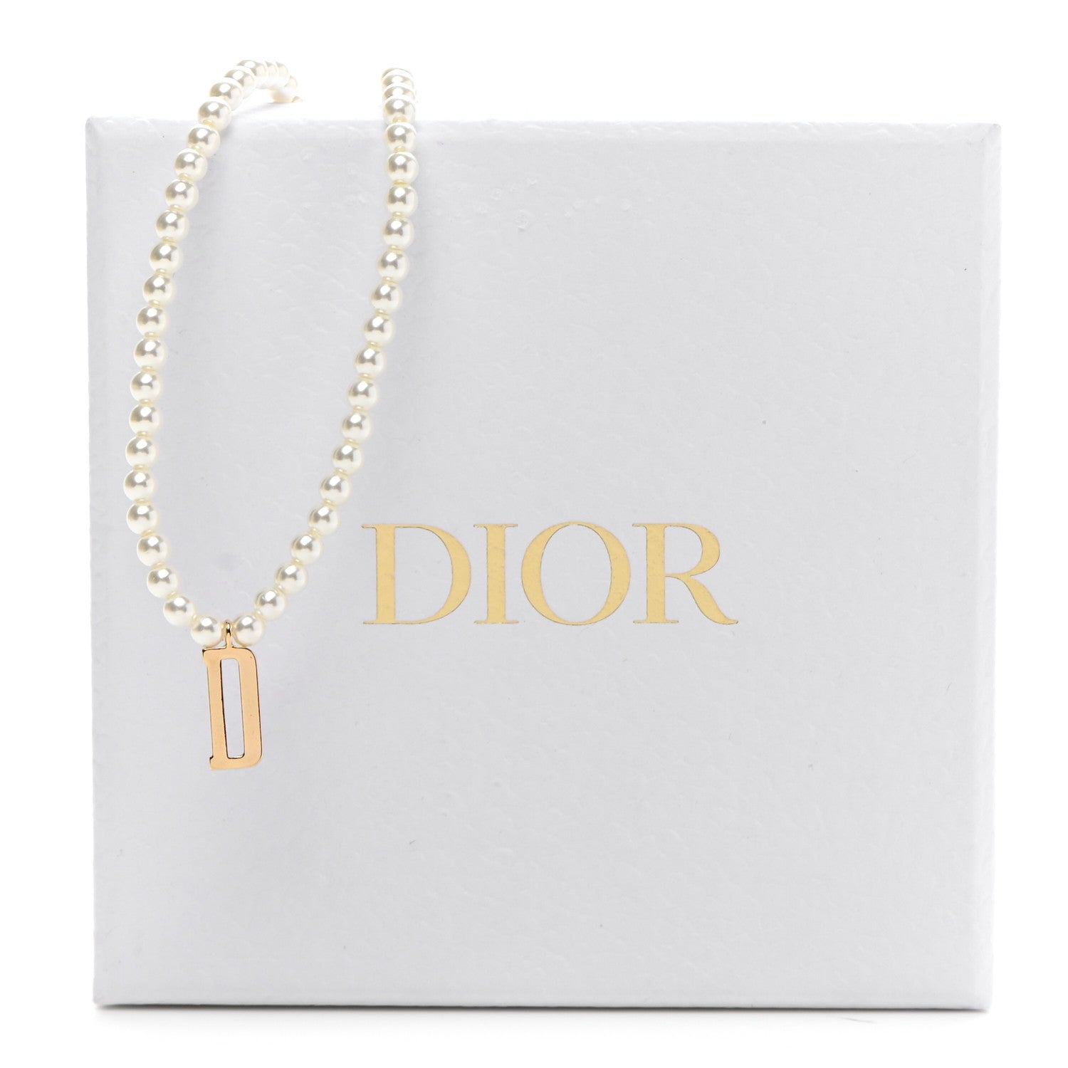 Christian Dior Pearl D Necklace Gold 6 of 6