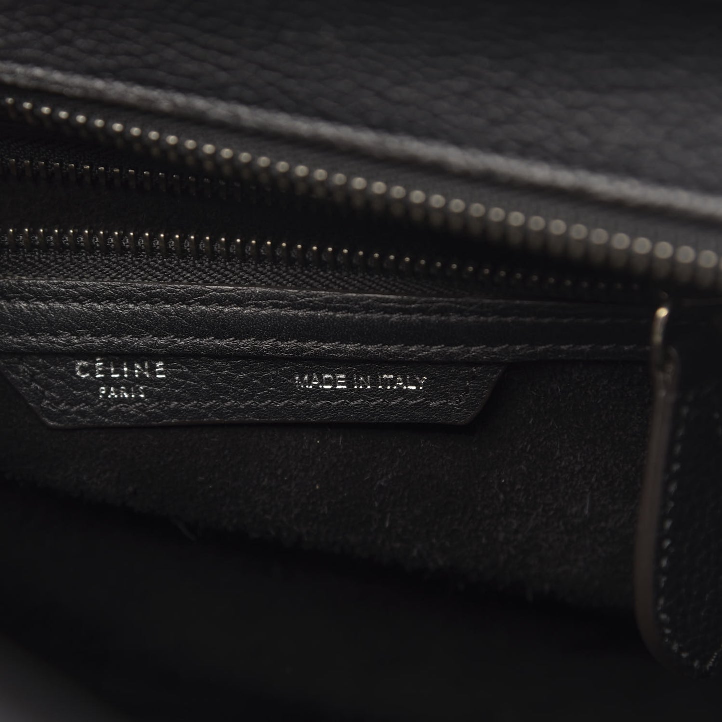 Drummed Calfskin Micro Luggage Black