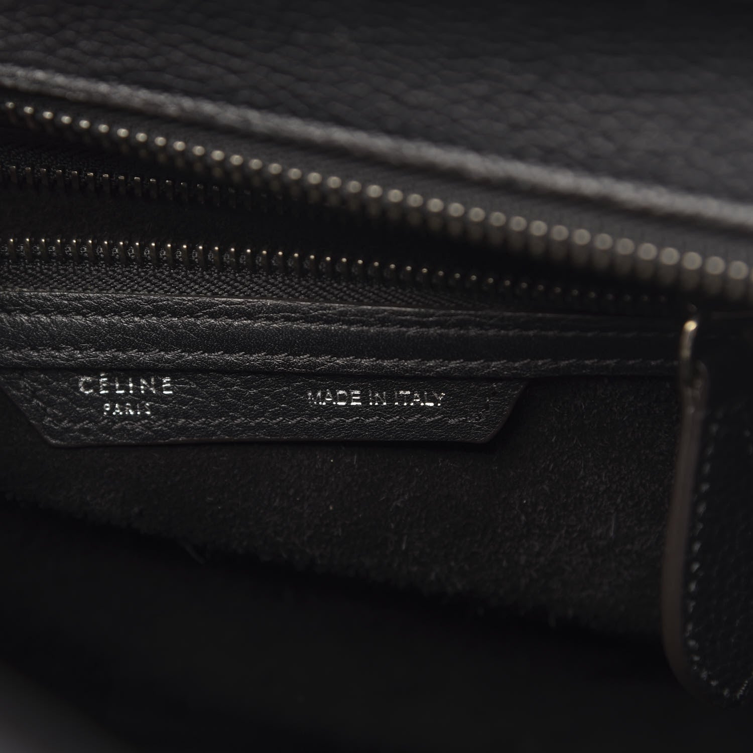 Celine Drummed Calfskin Micro Luggage Black 6 of 12