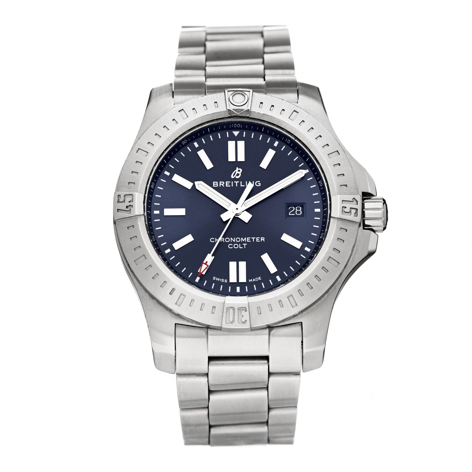 Breitling Stainless Steel 44mm Colt Chronometer Automatic Watch Blue A17388 1 of 5