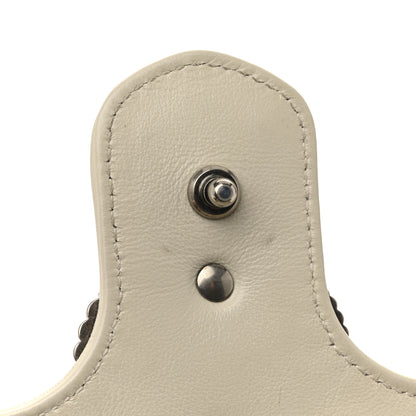 Gucci Vintage Effect Calfskin Matelasse Diagonal Small Torchon GG Marmont Shoulder Bag Blue Agata Mystic White 13 of 14