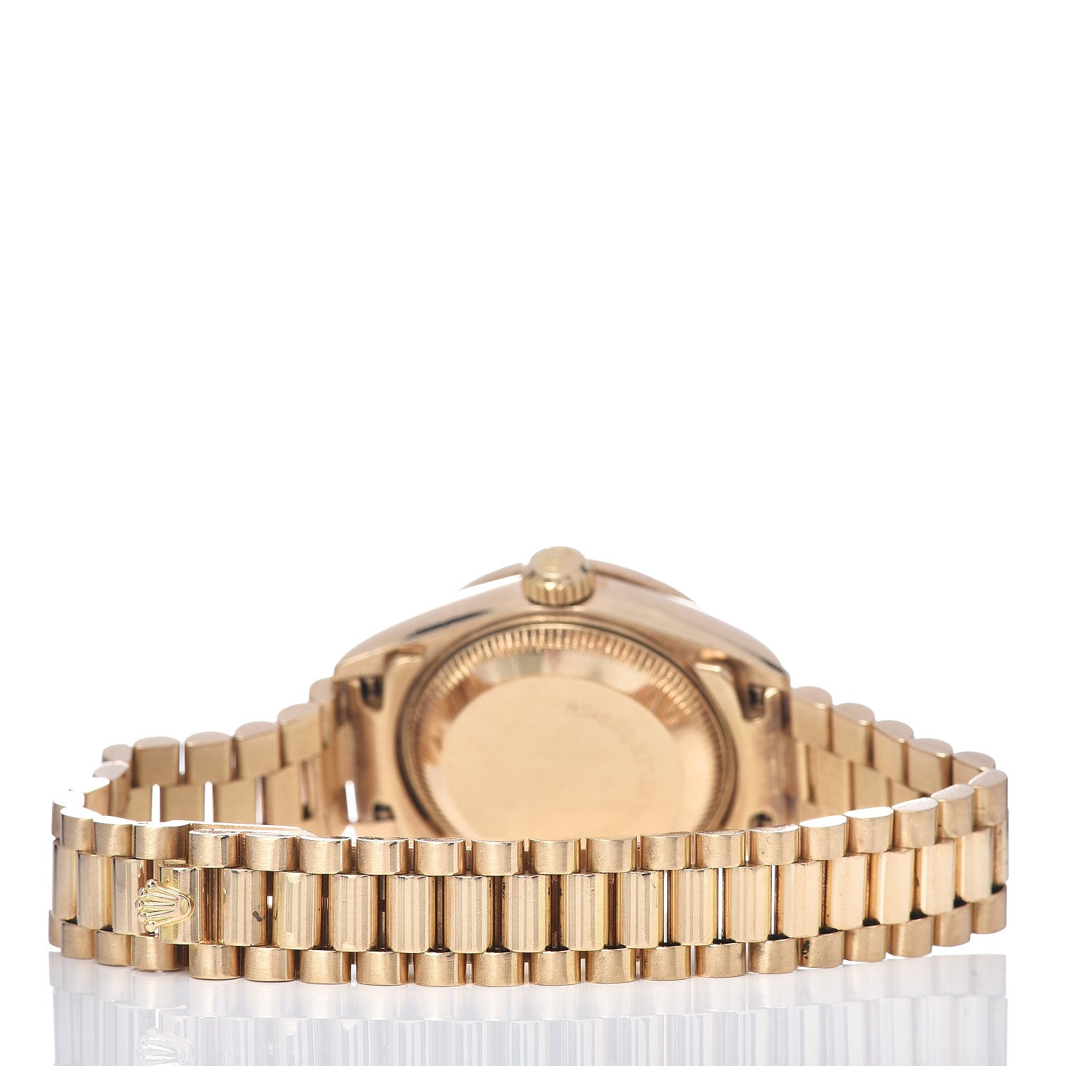 Rolex 18K Yellow Gold Diamond Ruby 26mm Datejust President Watch Champagne 69068 4 of 5
