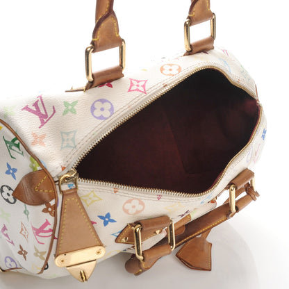 Louis Vuitton Monogram Multicolor Speedy 30 White 5 of 9