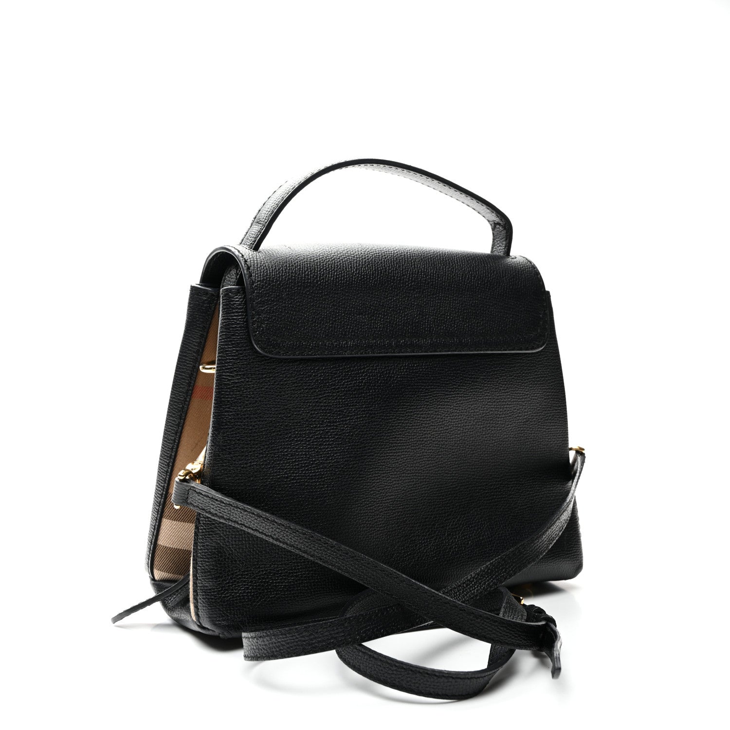 Burberry Derby Calfskin House Check Small Camberley Black 3 of 10