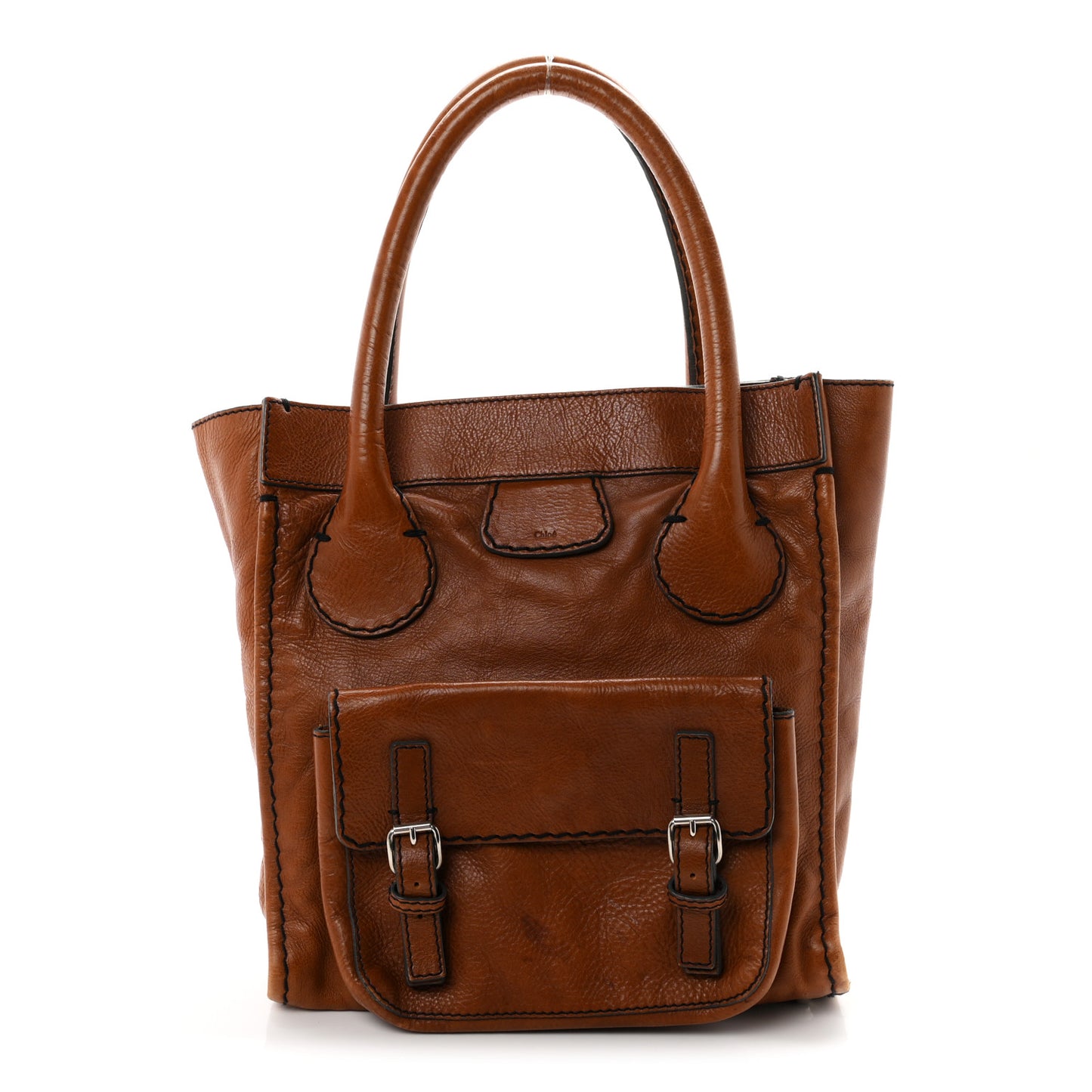 Calfskin Edith Tote Muscade
