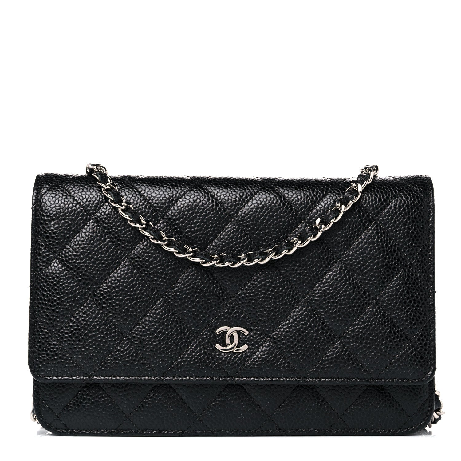 Chanel Caviar Quilted Wallet On Chain WOC Black 1 of 12