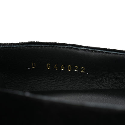 Chanel Velvet Strass CC Bow Mary Jane Flats 36 Black 9 of 10