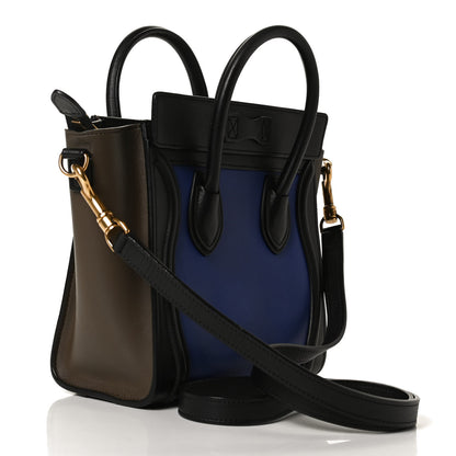 Celine Smooth Calfskin Nano Tri-Color Luggage Indigo 3 of 11