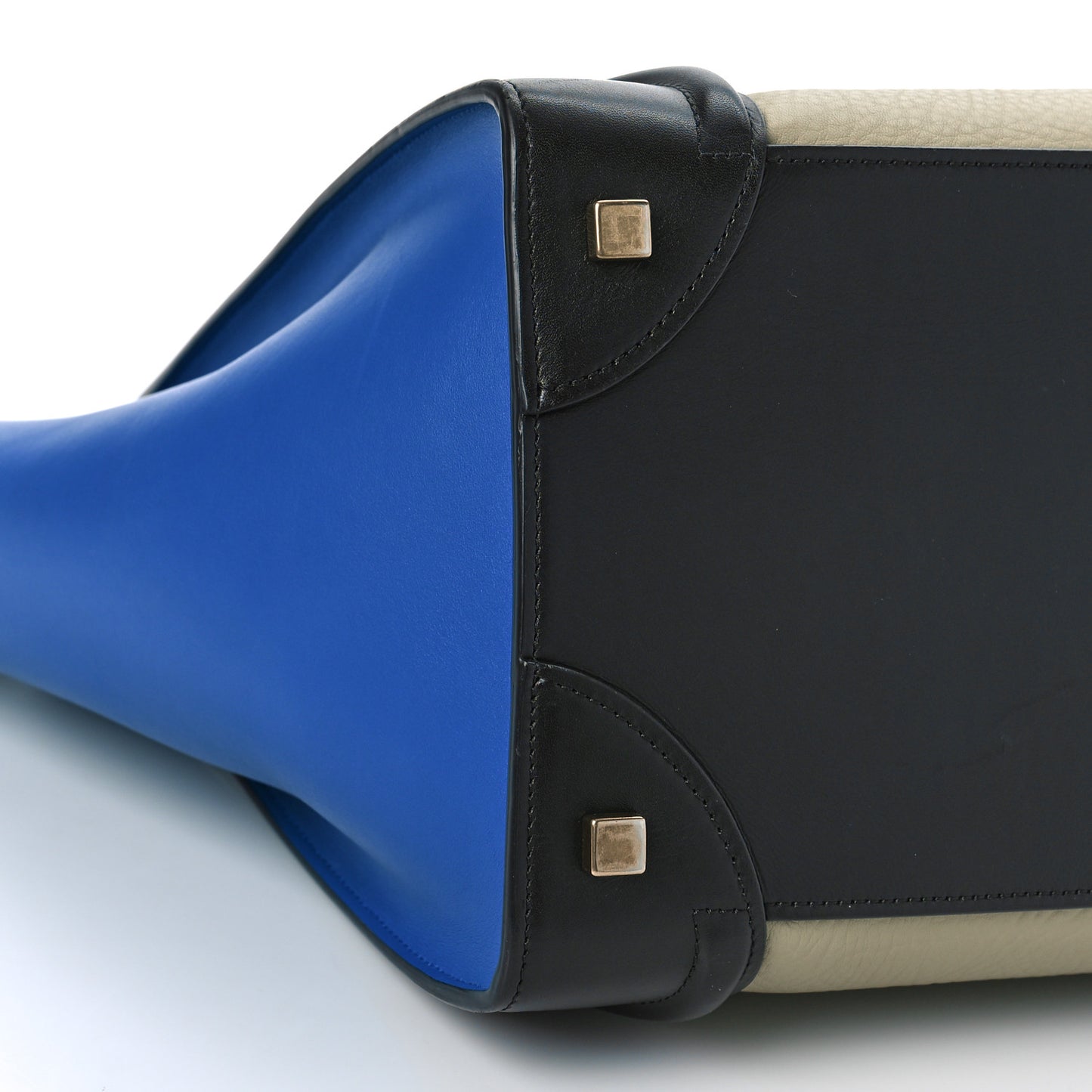 Elephant Calfskin Mini Tri-Color Luggage Beige