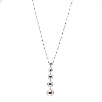 Tiffany Sterling Silver Graduated Ball Drop Necklace 1 of 5